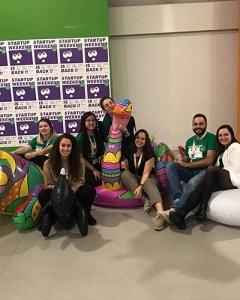 Mathilde et son équipe au Startup Week-end Strasbourg